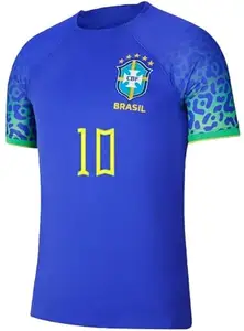 Positive Sports Brazil Blue Away Jersey 2022 World Cup (XX-Large, Multicolored)