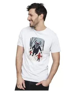 ALLEN BLACK Men's & Women's Regular Fit 100% Cotton T-Shirt (KRAMPU03-White 5XL Men Round_)