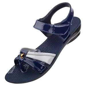 Walkaroo Ladies Blue Grey Sandal (WL7799) 7 UK