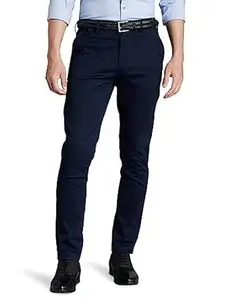 Symbol Premium Men's Slim Fit Flexi Waist Casual Pants | Stretchable Chinos | Stylish Office Fashion Trousers