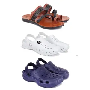 DRACKFOOT Men's Sandals | Lightweight Wear| Stylish & Easy to Wear For Men's GRT-SAN-(3-COMBO)-3151-3145-3121-6