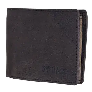 Amazon Brand - Solimo Nathan Leather Mens Wallet I Ultra Strong Stitching I RFID Protected|8 Card Slots I 2 Currency & 2 Secret Zipped Compartments I 1 Coin Pocket | 3 Easy Access ID Window