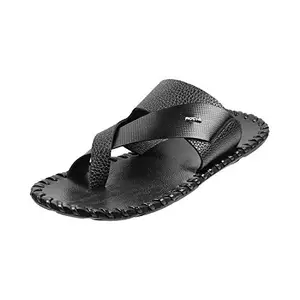 Mochi Men Black Leather Sandals (16-9779-11-45) Size (11 UK/India (45EU))
