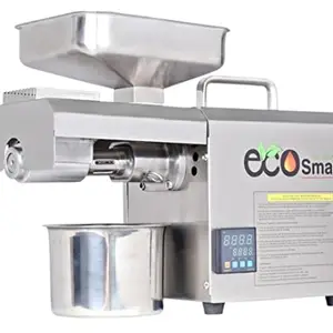 ECO SMART Be Natural EcoSmart ES 04 TC 600 WATT OIL PRESS MACHINE ,SILVER Stainless Steel Organic Oil Maker Machine/Extract Oil from Peanuts,mustered,seasame,Soybean,Sunflower,Almond,Coconut,etc./Home use Oil Press Machine…