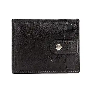 REDHORNS Genuine Leather Wallet for Men | RFID Protected Mens Wallet with 8 Credit/Debit Card Slots | Slim Leather Purse for Men (RD344R1_Black)