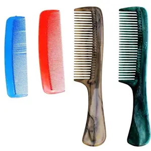 Jeoga Dressing Comb for Women & Men, Fine Tooth and Wide Tooth Hair Comb, Hair Styling Comb Set (Pack of 4)