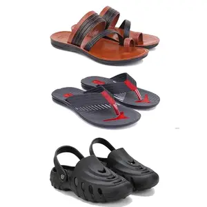 Men's Sandals | Lightweight Wear| Stylish & Easy to Wear For Men's PCV-SAN-(3-COMBO)-3151-3131-3138-7