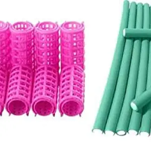 Glamezone Soft Twist Magic Foam Roller Curler Sticks (Multicolour)