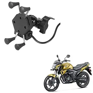 Auto Pearl -Waterproof Motorcycle Bikes Bicycle Handlebar Mount Holder Case(Upto 5.5 inches) for Cell Phone - Shine