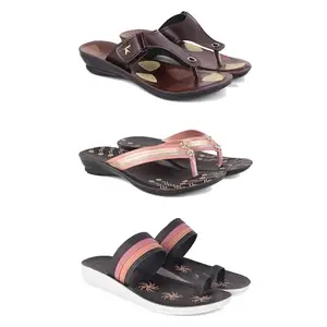 Women's Sandals | Lightweight Wear| Stylish & Easy to Wear For Women'S PCV-SAN-(3-COMBO)-1963-1956-1992-5