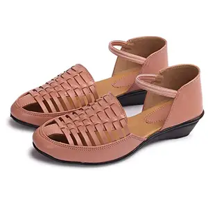 FASHIMO Fashion Sandals For Women And Girls 716-Peach-36