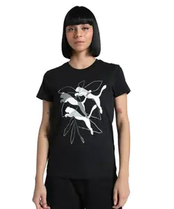 Puma Women's Regular Fit T-Shirt (685082_Black