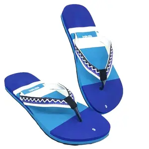 ERA Women's & Girls Casual Flip-Flop Slippers Comfortable Indoor and Outdoor Footwear in Blue, Size 7