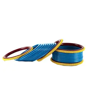 MAYA FASHION Firozi Plain Acrylic Bangle Elegant Extra Large Size Bangle | Perfect Fit for Plus Size banglesTrendy and Comfortable Fit for woman and girls | (Sku-ban1548)