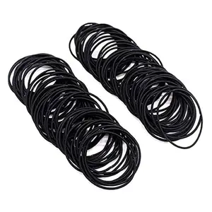 Treza Elastic Band Women Rubber Hair Tie Ponytail Rubber Hair band Hair styling Tool Black_Color.