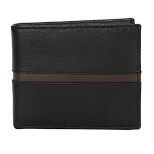 J.K LEATHERS Protected Spark Genuine Bifold Leather Wallet for Men's with 8 Credit Card Holder Flap & Loop