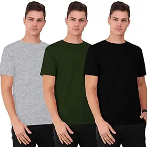 THE BLAZZE Men's Regular Fit T-Shirt (0017-SS-06_Medium)