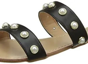 Carlton London Women's Sanchia Black Fashion Sandals - 5 UK/India (38 EU)(CLL-4258)