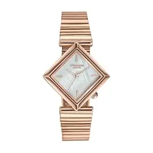 Sonata Poze 7 Analog White MOP Dial Rose Gold Alloy Strap Watch for Women - SP80150WM01W