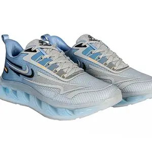 GO Ride Bouncer Grey/R-Slate Sports Running Shoes for Men, Lightweight, Engineered for Speed and Stability, Sports Shoes for Men (Size 6)