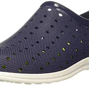 FLITE Men's White Navy Clogs-7 (FL0712G)