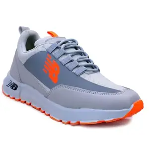 AADVI Men's Grey Comfortable|Walking|Running|Gym|Jogging Synthetic Leather Lace up Sport's Shoes 7 UK/India