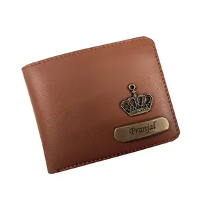 TC THE CUSTOMIZERS Tan Customized Leather Wallet with Name and Charm for Men, Personalized Gifts for Birthday or Anniversary