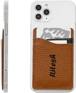 yogdots Personalized Premium genuine Leather mobile phone Wallet for men self adhesive | Mobile phone money wallet birthday and anniversary gift for him