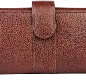 REEDOM FASHION Genuine Leather Women Evening/Party, Travel, Ethnic, Casual, Trendy, Formal Brown Genuine Leather Wallet (4 Card Slots) (Brown) (RF4645)