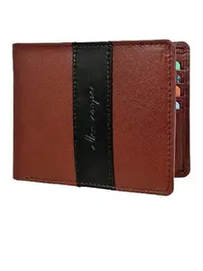 Allen Cooper Genuine Leather Premium Luxury Wallets for Men(20502-Mehroon/Black)
