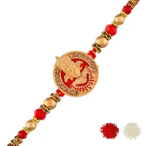 VOYLLA Men's Divine Motif Ram Red Thread Rakhi For Brother|Pack Of 1|Rakhi Special|