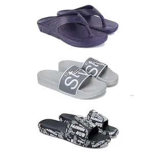DRACKFOOT Men's Sandals | Lightweight Wear| Stylish & Easy to Wear For Men'S GR-SAN-(3-COMBO)-3153-1589-3103-7