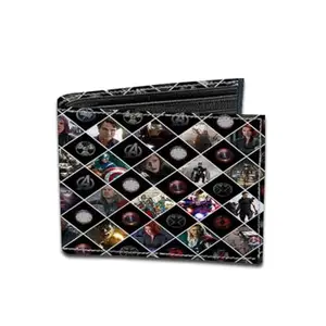 FASHION DUET Canvas Wallet for Men,Boys.6 Card Holder Wallet Black,Genuine Stylish bi-fold Canvas Printed Designer Multicolor Purse Card Holder