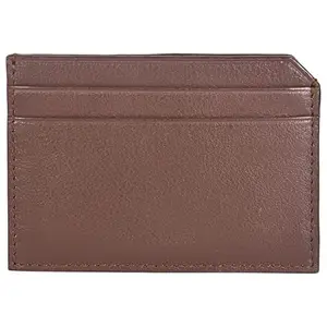 Leatherman Fashion LMN Genuine Leather Brown for Unisex Size Small Card Holder Sullivan (4 CC Card Slots)
