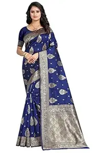 Shasmi Women's Banarasi Saree Pure Kanjivaram Silk Saree Soft new ladies 2026 Design Wear Sarees Latest Cotton Party Sari collections With Blouse Piece for Wedding sadi (SAM SAN EAGLE-3)