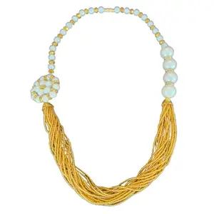 Salvus APP SOLUTIONS Traditional Multi Layer Pearl Necklace for Women and Girls | Ethnic Wedding Jewellery | Festive Pearl Jewelry for Brides, Bridesmaids & Special Occasions