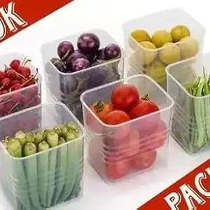 Premium Fridge Storage Space-Saving Refrigerator Side Door Organizer - 1000 ml(Pack of 6)