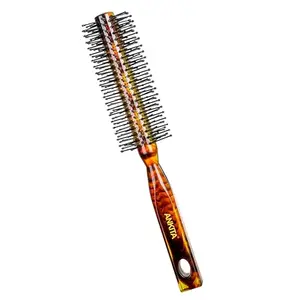 Ankita Round Hair Brush with Nylon Bristle|Strong and Flexible Bristles|For Grooming, Straightening, Smoothing, Detangling Hair, Ideal for Men & Women|Colors May Vary (B57)