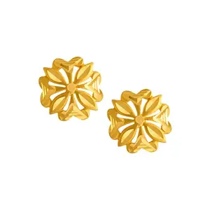 P.C. Chandra Jewellers 22KT Yellow Gold Stud Earrings for Women