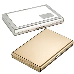 Stealodeal Full Gold Metal Limited Edition with White Debit/Credit ATM|Combo of 2| Card Holder
