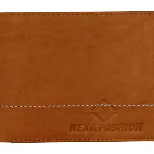 NEXA FASHION Men's tan Leather Wallet
