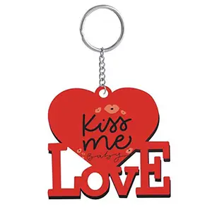 Family Shoping Valentine Gift for Girlfriend Kiss Me Baby Keychain Keyring