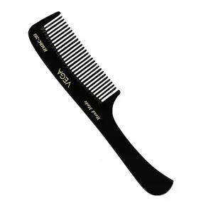 Vega Grooming Hair Comb,Handmade, (India's No.1* Hair Comb Brand)For Men and Women,Black, (HMBC-203)