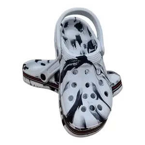 White Light Weight Stylish Men’S Clogs Water Proof Antiskid in Walking Clogs Used by Boys Adults Sandle Clogs for Men (White & Black, UK Footwear Size System, Adult, Men, Numeric, Wide, 9)