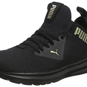 PUMA Women's Enzo Beta Wn S Black-Metallic Gold Running Shoes-6 UK (39 EU) (7 US) (19244301), Puma Black-Metallic Gold
