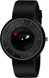 Ascent Dunia Premium Black Dial Series Analogue Men's Watch (Black Dial Mens Long Colored Strap)