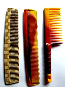 Kanta Stores DERBY D2 Multicolour Grooming & Wide Teeth Shampoo Hair Comb for Women & Men (Pack of 3)
