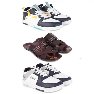 DRACKFOOT Men's Sports Shoes | Lightweight Stylish & Easy to Wear for Men'sGRT-(3-Combo)-1074-3127-1075-10 Multicolor