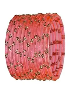 Ranika Traditional Glass Bangles Set for Women & Girls | Designer Stone Studded Bangles | Bangles for Daily & Festive Use