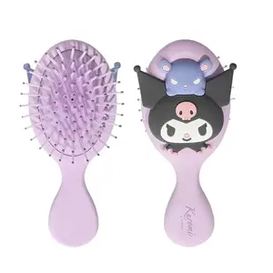MAYCREATE® Hair Brush for Girls Kuromi Paddle 5.3 Inches Kids Detangler Toddler Hair Brushs Oval Scalp Massager Cartoon Comb for Baby Girl